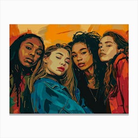 Girls 5 Canvas Print