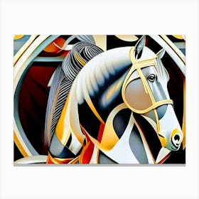 Abstract Horse Canvas Print