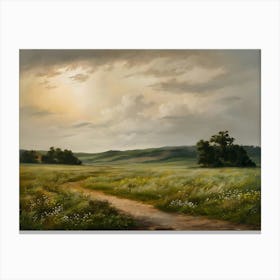 Path In The Meadow Canvas Print