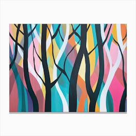 Trees In The Forest Canvas Print