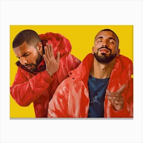 Drake Meme Double Drakeposting Art Canvas Print