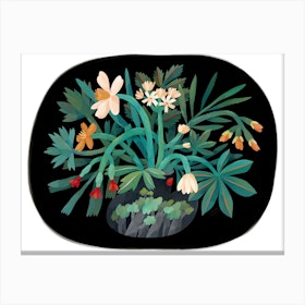 Forest Flowers In A Vase Canvas Print