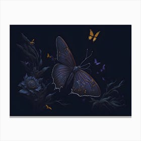 Butterflies And Flowers (10) Canvas Print