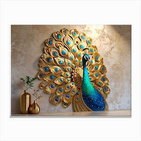 Peacock Wall Art 3 Canvas Print