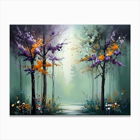 Trees In The Forest Canvas Print