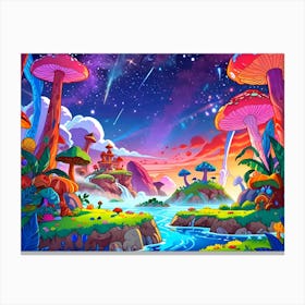 Mushroom Forest 3 Canvas Print