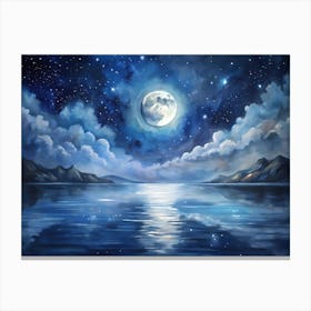 Moonlight Over Water Canvas Print