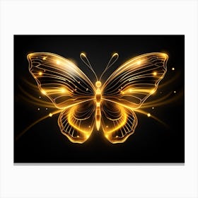 Golden Butterfly 95 Canvas Print