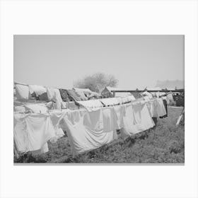 Laundry, Fsa (Farm Security Administration) Migratory Labor Camp Mobile Unit, Wilder, Idaho By Russell Lee Canvas Print