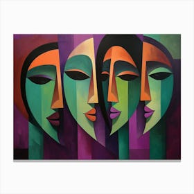 Four Faces By Santosh Canvas Print