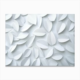 White Paper Leaves Canvas Print