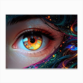 Eye Of A Girl Canvas Print