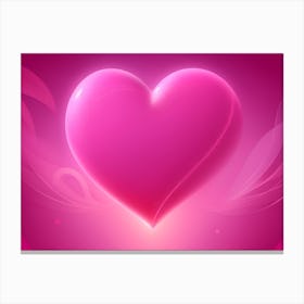 A Glowing Pink Heart Vibrant Horizontal Composition 52 Canvas Print