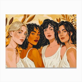 Portrait Of Black Women Canvas Print