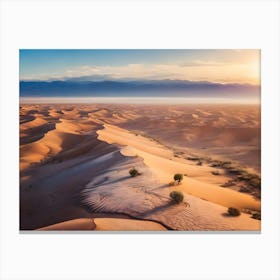 Desert Landscape From Drone 8 Canvas Print