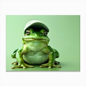 Frog With Hat 2 Canvas Print