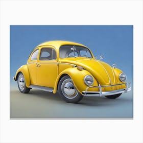 Yellow Volkswagen Beetle Canvas Print