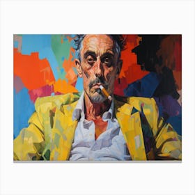 Man With A Cigarette Canvas Print