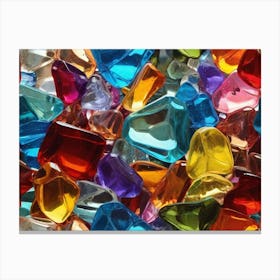 Colorful Glass Pieces 2 Canvas Print