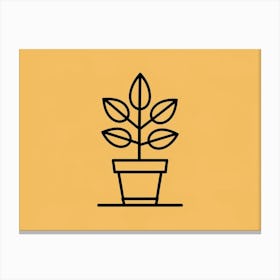 Plant In A Pot Canvas Print