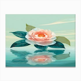 Flower In The Water Canvas Print