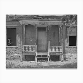 Front Of Abandoned Residence In Georgetown, New Mexico, Ghost Gold Mining Town By Russell Lee Canvas Print