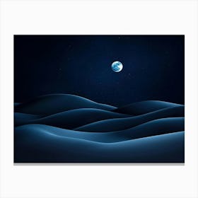 Moon Over The Sea Canvas Print