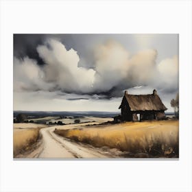 Cloud Oil Painting Farmhouse Nursery French Countryside (11) Canvas Print