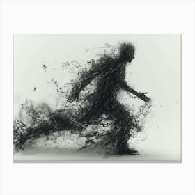 Abstract Man Running Canvas Print