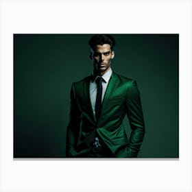 Bussinness Man Green (4) Canvas Print