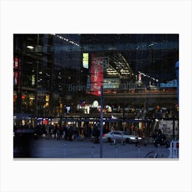 Berlin At Night Canvas Print