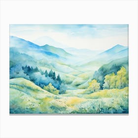 Watercolor Landscape Painting 2 Canvas Print
