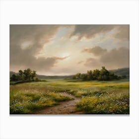 Path In The Meadow 1 Canvas Print