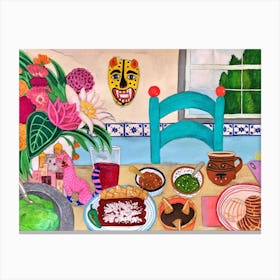 Mexican Dinner For One Canvas Print