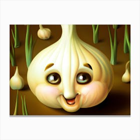 Cheerful Garlic Canvas Print