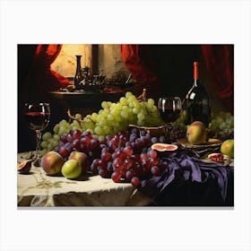 Grapes And Figs Canvas Print