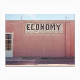 Economy Sign Economics Canvas Print