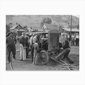 Cranking Up Motor Which Will Supply Power For The Miners Drilling Contest, Labor Day Celebration, Silverton Canvas Print