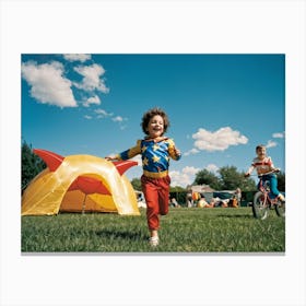 Camping With Kids Canvas Print