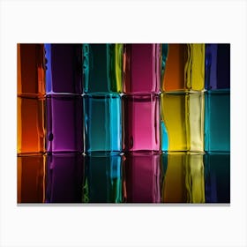 Colorful Glass Blocks Canvas Print