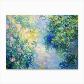 Claude Monet'S Garden Canvas Print