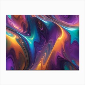 Abstract Swirling Pattern Of Vibrant Colors, Creating A Mesmerizing And Visually Striking Effect Canvas Print