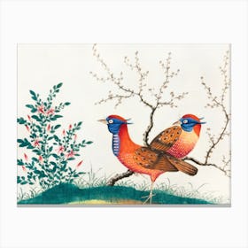 Acient Chinese Painting Birds On Print Canvas Print