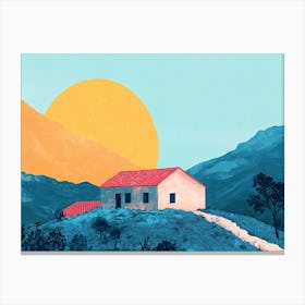 House In The Mountains 3 Canvas Print