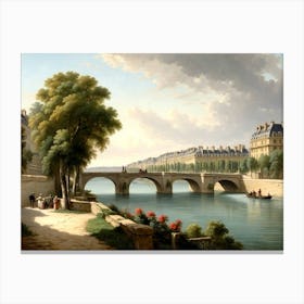 Paris By The Seine 1 Canvas Print