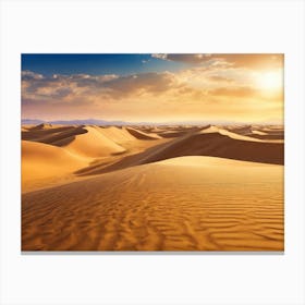 Sunset In The Desert 19 Canvas Print