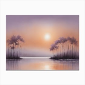 Sunrise Over The Lake Canvas Print