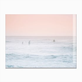Foggy Pink Beach Canvas Print