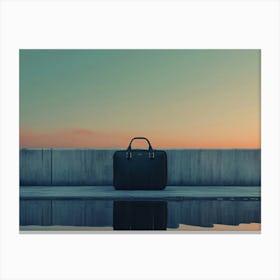 Portrait Of A Bag At Sunset Canvas Print