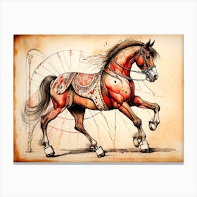 Horse Drawing Canvas Print